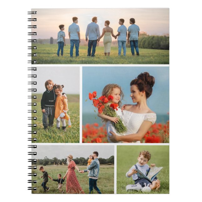 Create Your Own 5 Photo Collage Notebook (Front)