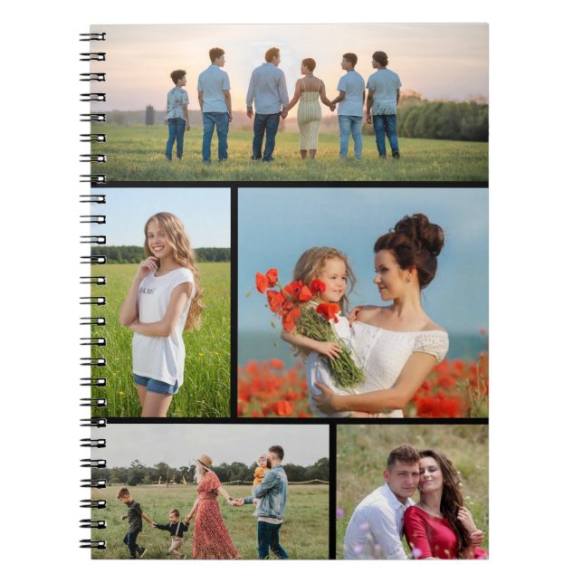 Create Your Own 5 Photo Collage Notebook (Front)
