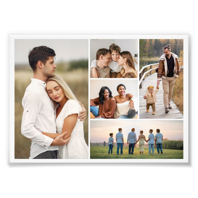 Create Your Own 5 Photo Collage Photo Enlargement (Front)