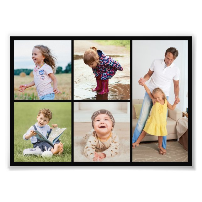 Create Your Own 5 Photo Collage Photo Enlargement (Front)