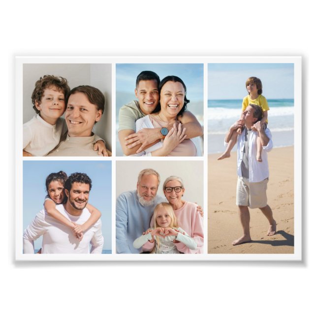 Create Your Own 5 Photo Collage Photo Enlargement (Front)