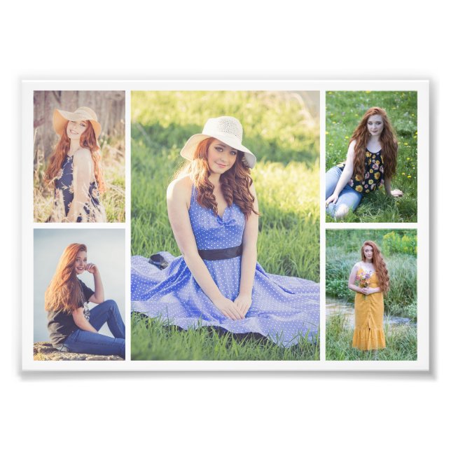 Create Your Own 5 Photo Collage Photo Enlargement (Front)
