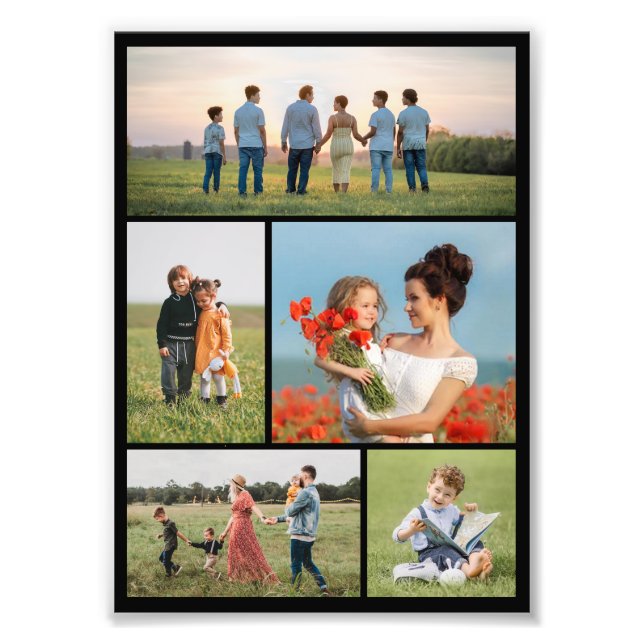 Create Your Own 5 Photo Collage Photo Enlargement (Front)