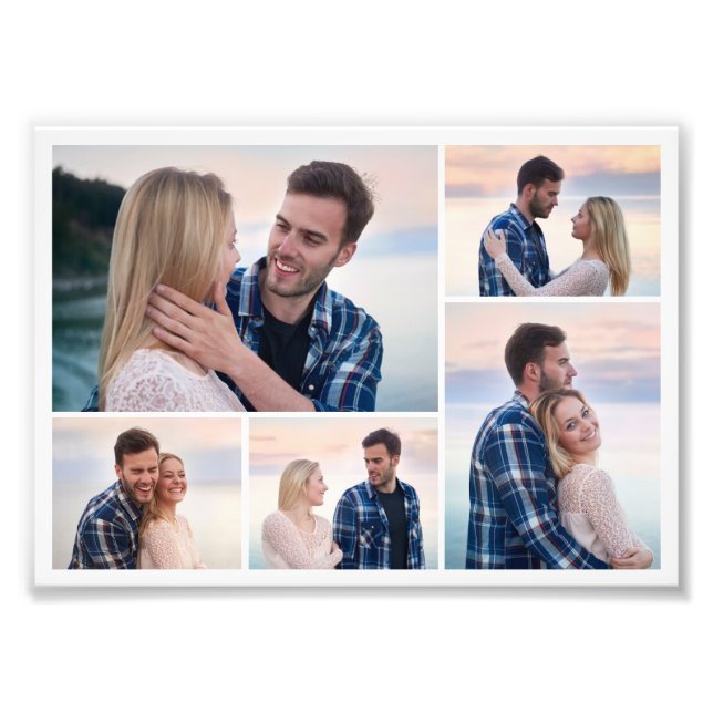 Create Your Own 5 Photo Collage Photo Enlargement (Front)