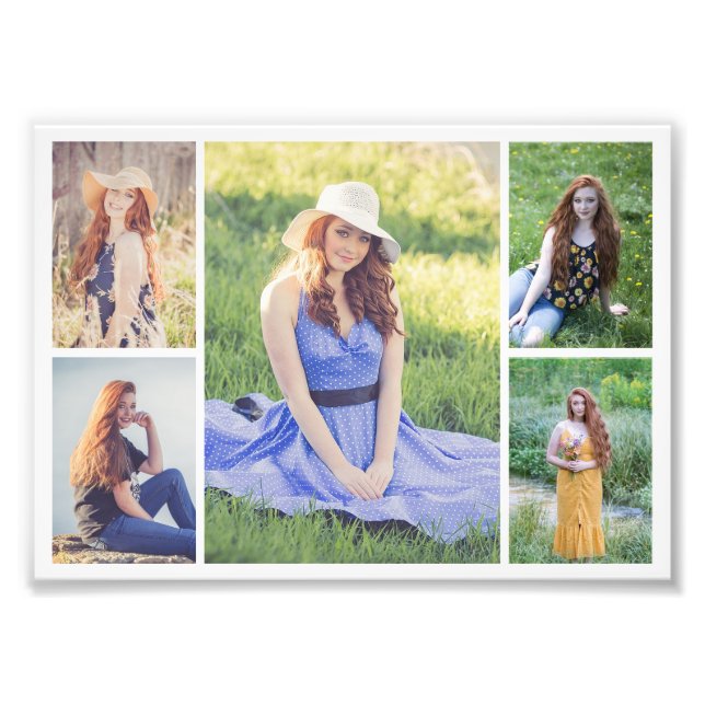 Create Your Own 5 Photo Collage Photo Enlargement (Front)
