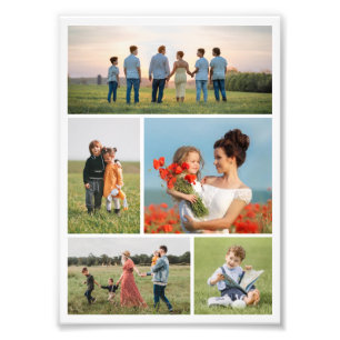 Create Your Own 5 Photo Collage Photo Enlargement Print