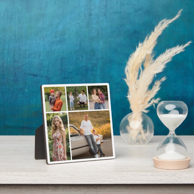 Create Your Own 5 Photo Collage Plaque (Insitu)