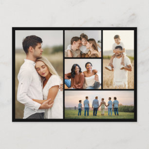 Create Your Own 5 Photo Collage Postcard