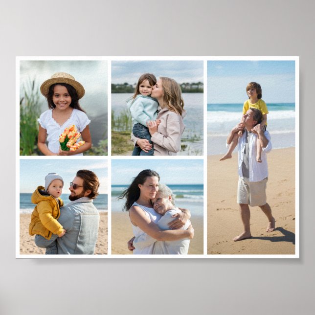 Create Your Own 5 Photo Collage Poster (Front)