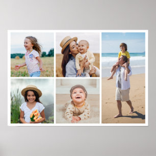 Create Your Own 5 Photo Collage Poster