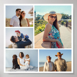 Create Your Own 5 Photo Collage Poster