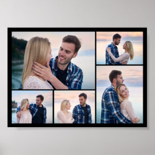 Create Your Own 5 Photo Collage Poster