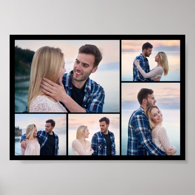 Create Your Own 5 Photo Collage Poster (Front)