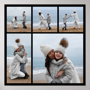 Create Your Own 5 Photo Collage Poster