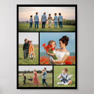 Create Your Own 5 Photo Collage Poster