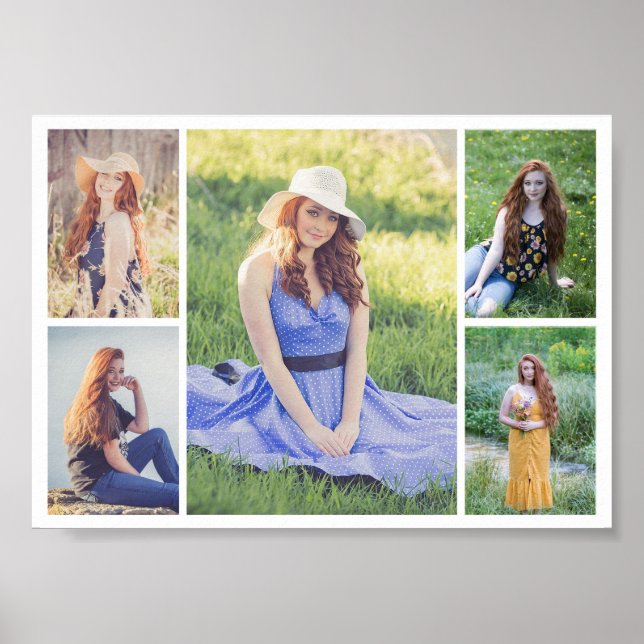 Create Your Own 5 Photo Collage Poster (Front)