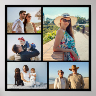 Create Your Own 5 Photo Collage Poster