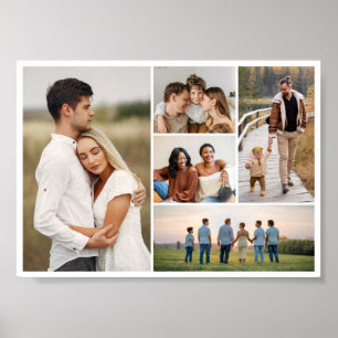 Create Your Own 5 Photo Collage Poster