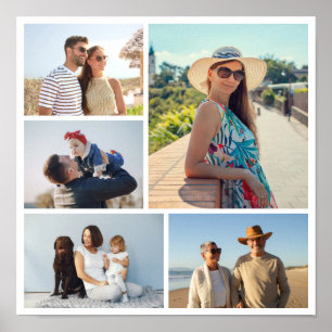 Create Your Own 5 Photo Collage Poster