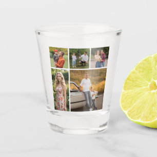 Create Your Own 5 Photo Collage Shot Glass