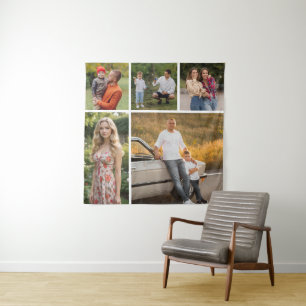 Create Your Own 5 Photo Collage Tapestry