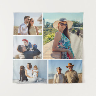 Create Your Own 5 Photo Collage Tapestry