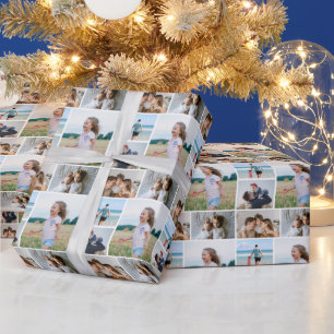 Create Your Own 5 Photo Collage   Wrapping Paper