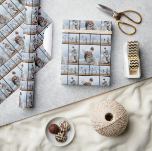 Create Your Own 5 Photo Collage Wrapping Paper