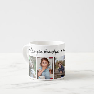 Create Your Own 5 Photo We Love You Grandpa Espresso Cup