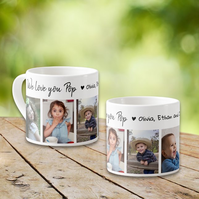 Create Your Own 5 Photo We Love You Pop  Espresso Cup (Creator Uploaded)