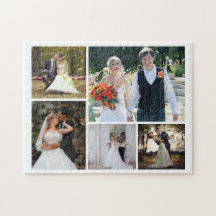 Create Your Own 5 Photo Wedding Collage