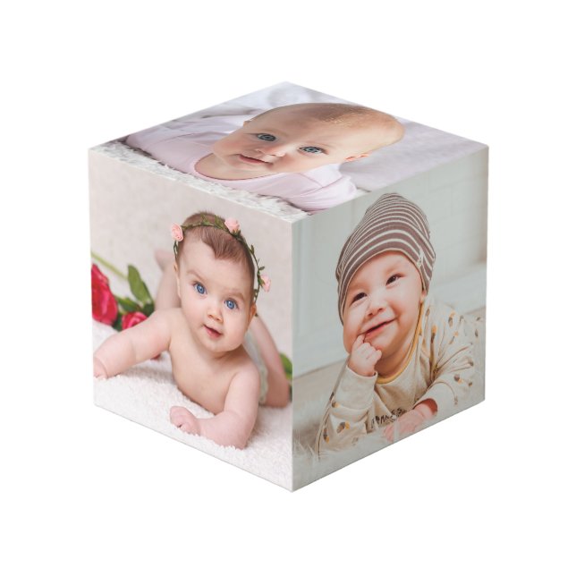 Create Your Own 5 Sided Photo Cube Online  (Front Angled)