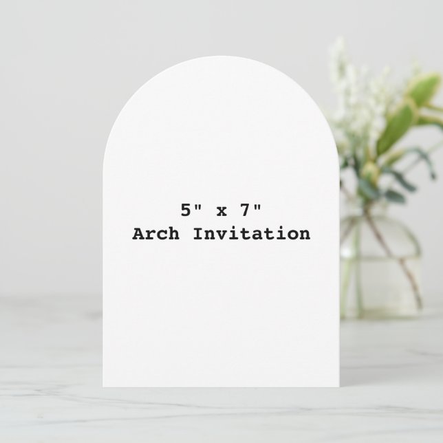 Create Your Own 5" x 7" Arch Invitation (Standing Front)