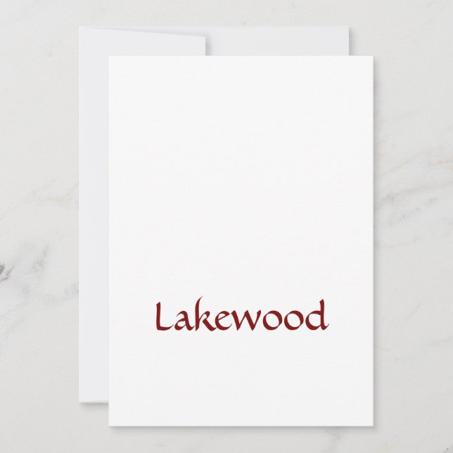 Create Your Own 5" x 7" Invitation (Front)