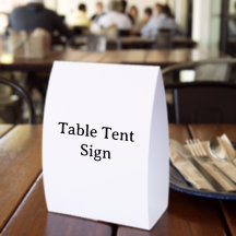 Create Your Own 5" x 7" Paper Table Tent Sign