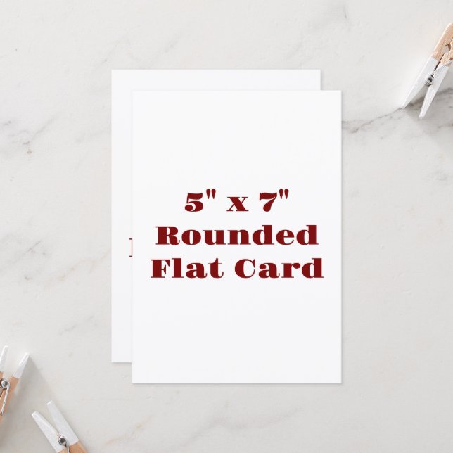 Create Your Own 5" x 7" Rounded  Flat Card (Front/Back In Situ)