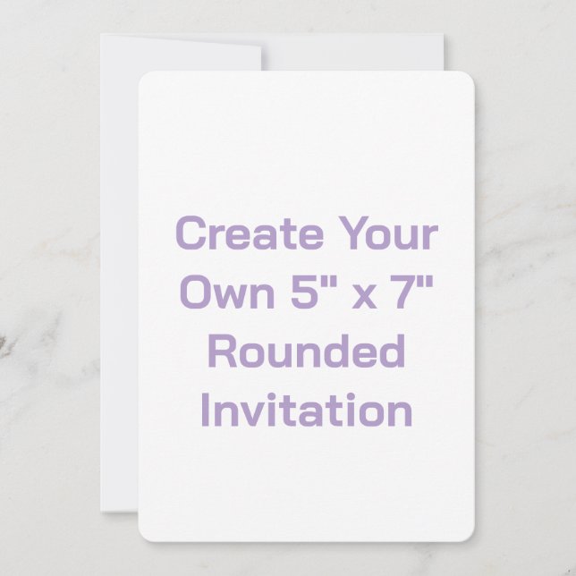 Create Your Own 5" x 7" Rounded Invitation (Front)