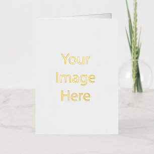 Create Your Own 5x7 Gold Foil Folded Greeting Card