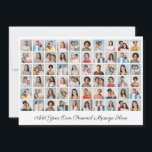 Create Your Own 60 Photo Collage Add Your Greeting Card<br><div class="desc">Create your own 60 Photo Collage for Christmas, Birthdays, Weddings, Anniversaries, Graduations, Father's Day, Mother's Day or any other Special Occasion, with our easy-to-use design tool. Add your favourite photos of friends, family, vacations, hobbies and pets and you'll have a stunning, one-of-a-kind photo collage, perfect for home decoration, gift giving...</div>