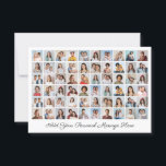 Create Your Own 60 Photo Collage Add Your Greeting Card<br><div class="desc">Create your own 60 Photo Collage for Christmas, Birthdays, Weddings, Anniversaries, Graduations, Father's Day, Mother's Day or any other Special Occasion, with our easy-to-use design tool. Add your favourite photos of friends, family, vacations, hobbies and pets and you'll have a stunning, one-of-a-kind photo collage, perfect for home decoration, gift giving...</div>