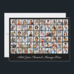 Create Your Own 60 Photo Collage Add Your Greeting Card<br><div class="desc">Create your own 60 Photo Collage for Christmas, Birthdays, Weddings, Anniversaries, Graduations, Father's Day, Mother's Day or any other Special Occasion, with our easy-to-use design tool. Add your favourite photos of friends, family, vacations, hobbies and pets and you'll have a stunning, one-of-a-kind photo collage, perfect for home decoration, gift giving...</div>