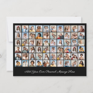 Create Your Own 60 Photo Collage Add Your Greeting Holiday Card