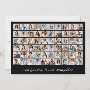 Create Your Own 60 Photo Collage Add Your Greeting Holiday Card