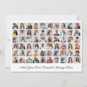 Create Your Own 60 Photo Collage Add Your Greeting Holiday Card