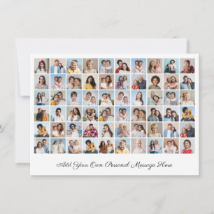 Create Your Own 60 Photo Collage Add Your Greeting Holiday Card