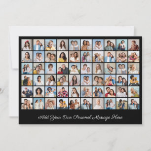 Create Your Own 60 Photo Collage Add Your Greeting Holiday Card