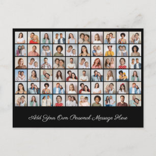 Create Your Own 60 Photo Collage Add Your Greeting Postcard
