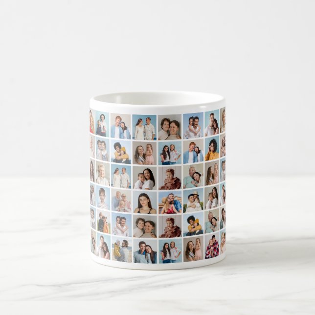 Create Your Own 60 Photo Collage Coffee Mug (Center)