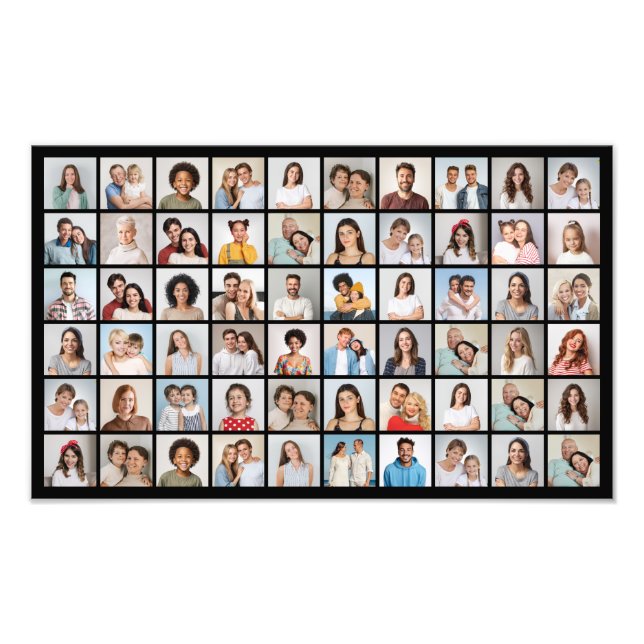Create Your Own 60 Photo Collage Photo Enlargement Print (Front)
