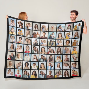 Create Your Own 63 Photo Collage Fleece Blanket